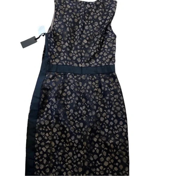 NWT Vera Wang Collection Black Cocktail Coastal Sleeves Dress Size 8 - Picture 2 of 9